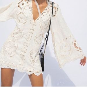 Free People cut work mini dress